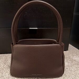 Status  Anxiety brown pebbled leather bag